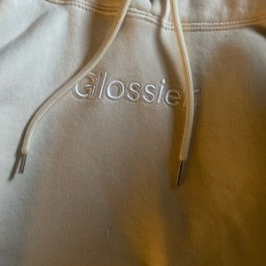 Glossier limited edition cream hoodie